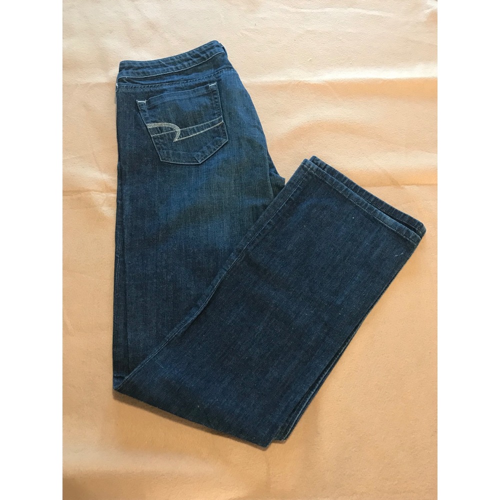 American Eagle True Boot Jeans Womens 12 Long Dark Wash Stretch Bootcut Denim